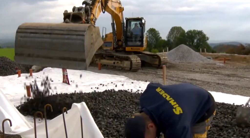 Punere în operă a sticlei celulare GEOCELL Foam Glass în stratul de sub fundație